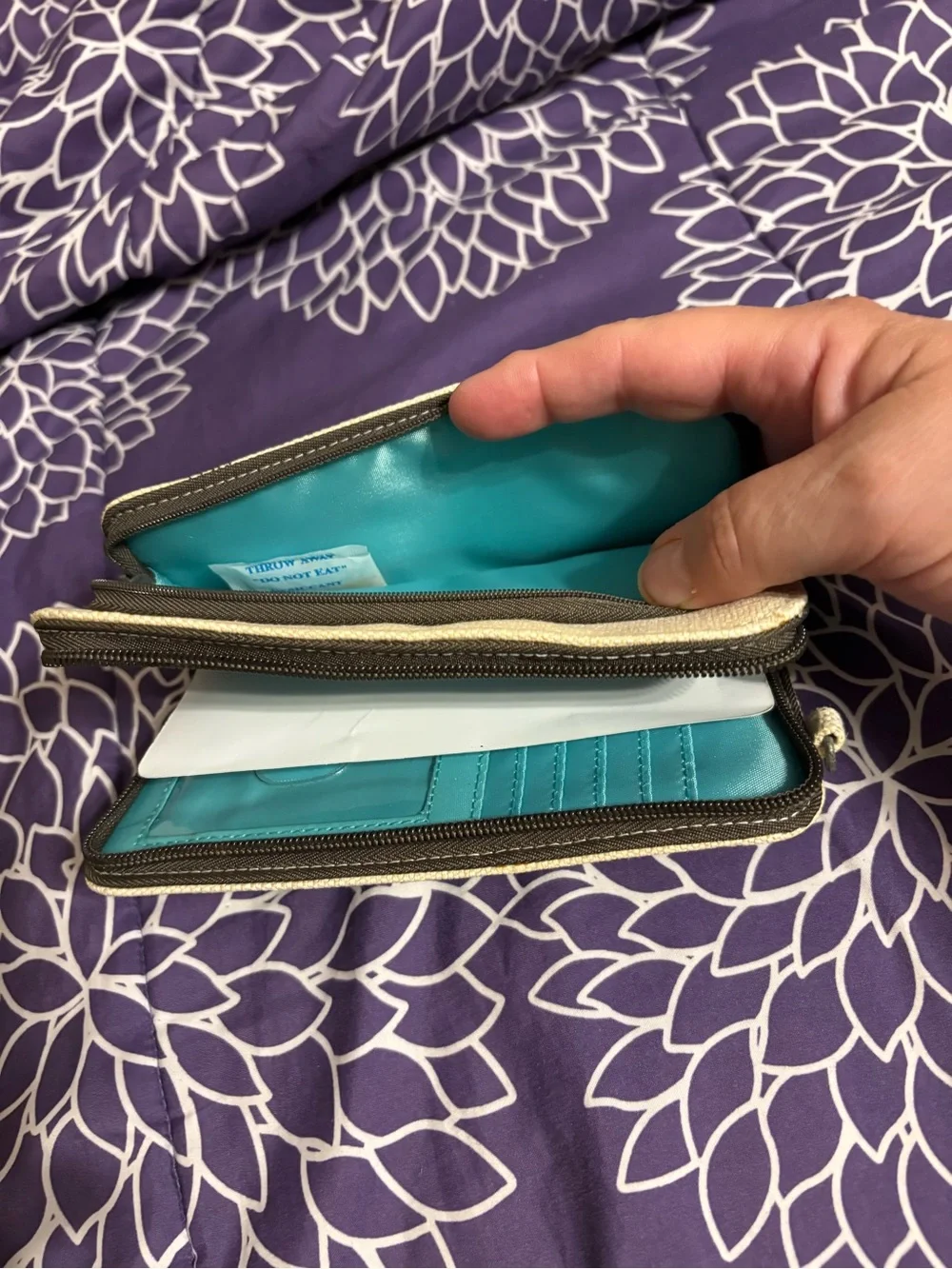 Two pieces of thirty-one that work well together-  Mini Zipper Pouch and wallet